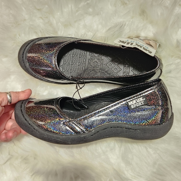Muk Luks Shoes - Muk Luk/ Black Sparkle Sport Slip On Shoes